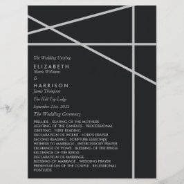 Programa Casamento com Estilo Geométrico Simples