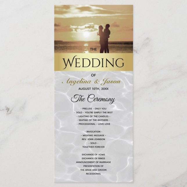 Programa Casamento com Foto de Praia (Frente)