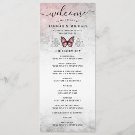 Programa Casamento com Prata e Borboleta Rosa