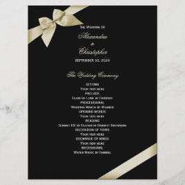 Programa Casamento Cream Ribbon