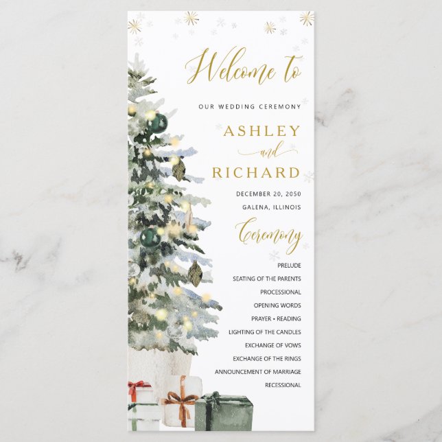 Programa Casamento da Árvore de Natal (Frente)