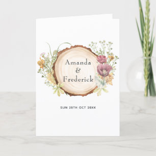 Programa Casamento da Floresta Rustic Watercolor