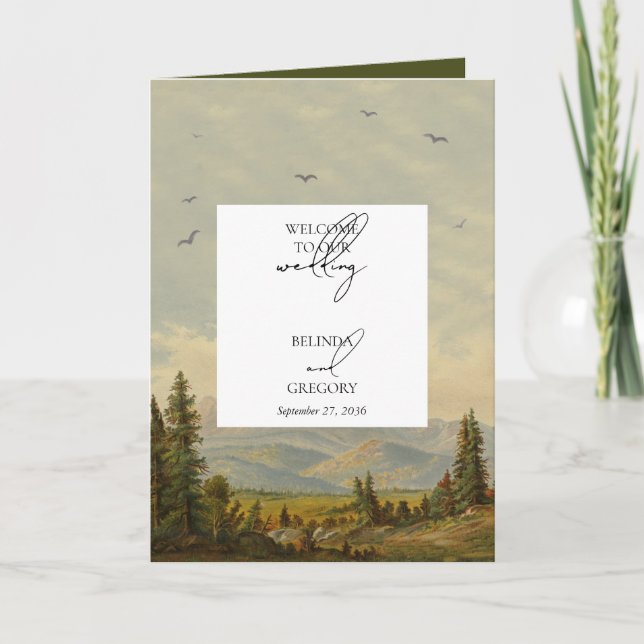 Programa Casamento da Ordem de Serviço da Floresta Pine (Frente)