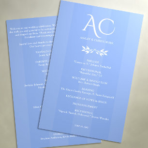 Programa Casamento de Azul de Cornflower com distribuição m
