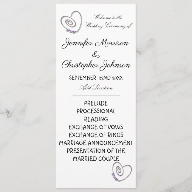 Programa Casamento de Bolo de Casamento (Frente)