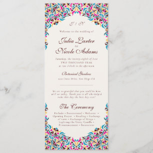 Programa Casamento de Borda com Estilo Floral de Marfim, Lu