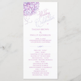 Programa Casamento de Buquês Roxo Hydrangea