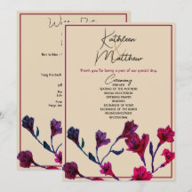 Casamento de Burgundy Floral Watercolor