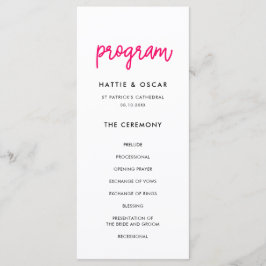 Programa Casamento de caligrafia moderna