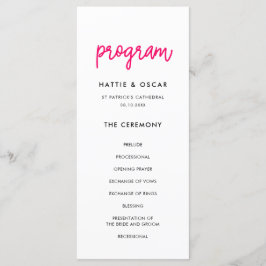 Programa Casamento de caligrafia moderna