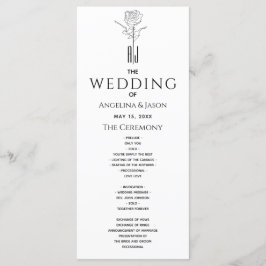 Programa Casamento de Caligrafia Moderna Simples