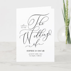 Programa Casamento de Caligrafia Whimsical Negra