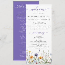 Programa Casamento de Campo de Flores Selvagens