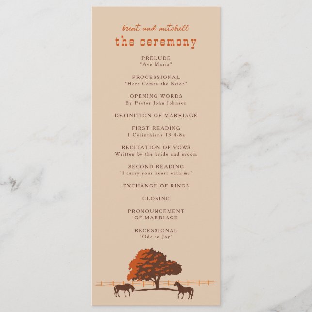 Programa Casamento de Cavalos de Carvalho com Cerca de Carv (Frente)