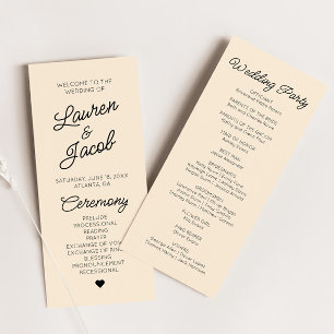 Programa Casamento de Champanhe Minimalista Moderno