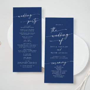 Programa Casamento de Comprimento de Boho Chic Royal Blue T