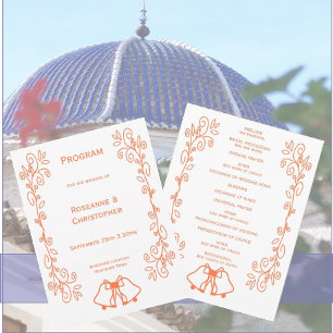 Programa Casamento de Design de Coral Bells