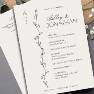 Programa Casamento de Divisor Floral Moderno
