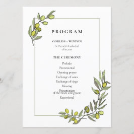 Programa Casamento de dois lados com ramos de oliveira
