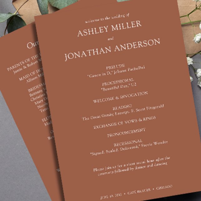 Programa Casamento de Elementos Simples Modernos Elegante (Criador carregado)