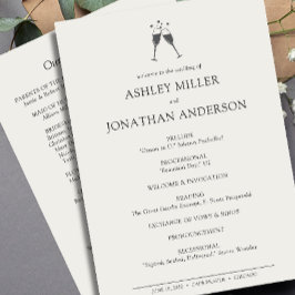 Programa Casamento de Elementos Simples Modernos Elegante