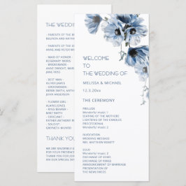 Programa Casamento de Flores Azuis Artísticas