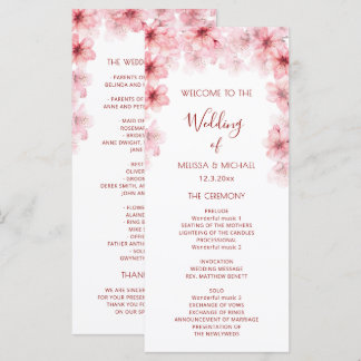Programa Casamento de Flores de Cerejeira em Aquarela