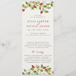Programa Casamento de Flores de Morango Selvagens Vermelhas