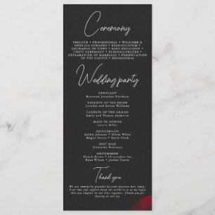 Programa Casamento de flores de pétalas com rosa vermelha d