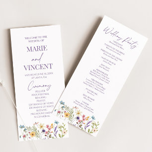 Programa Casamento de Flores Selvagens Florais de Jardim de