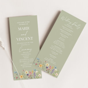 Programa Casamento de Flores Selvagens Florais de Jardim de