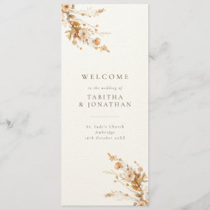Programa Casamento de Flores Selvagens Marrãs e Laranja