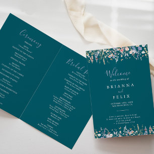 Programa Casamento de Flores Verdes de Flores Selvagens de