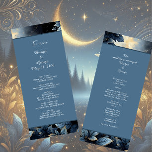 Programa Casamento de Floresta Dourada e Azul da Meia-Noite
