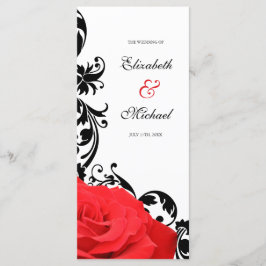 Programa Casamento de Flourish Negro rosa vermelha