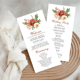 Programa Casamento de Folhagem de Terracotta Floral Pine Bo