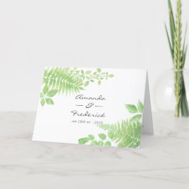 Programa Casamento de Folhagem de Watercolor Greenery