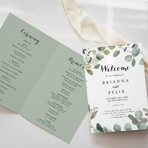 Programa Casamento de Folhagem Verde Eucalyptus Delight