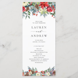 Programa Casamento de Garland Wcolor Winter Blooms
