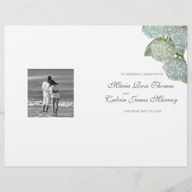 Programa Casamento de Hydrangea Azul (Frente)