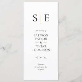 Programa Casamento de Iniciais de Monograma Elegante