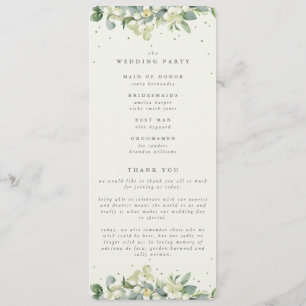 Programa Casamento de Inverno Elegante Creme Snowberry+Euca