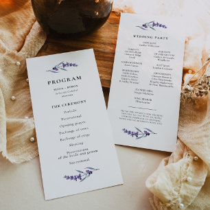 Programa Casamento de Lavandas Elegante