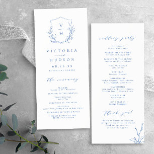 Programa Casamento de monograma de crista botânica simples