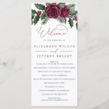 Casamento de Natal de Inverno Floral Botânico