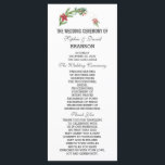 Programa Casamento de Natal de Winter Poinsettia Pine Berry<br><div class="desc">Design elegante e único com galhos de pinheiro de cor d'água,  bagas,  bolas de Natal,  arranjo de mãos douradas como uma coroa de férias de inverno em branco. Use a ferramenta Personalizar para adicionar suas informações. Para mais ideias,  visite minha Coleção de Feriados de Mãos Douradas.</div>
