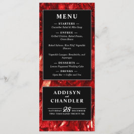 Programa Casamento de Natal Vermelho Negro e Branco Moderno