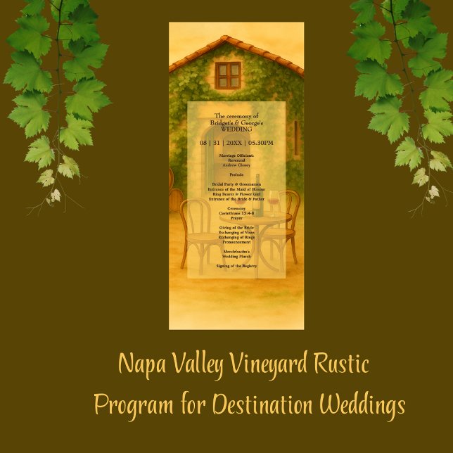 Programa Casamento de Ouros Rustic Napa Valley (Criador carregado)