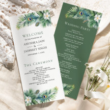 Casamento de Penas de Pavão Tropicais da Índia Ver