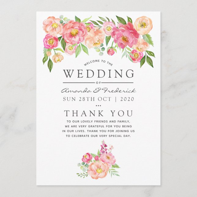 Programa Casamento de Peônias em Aquarela (Frente)